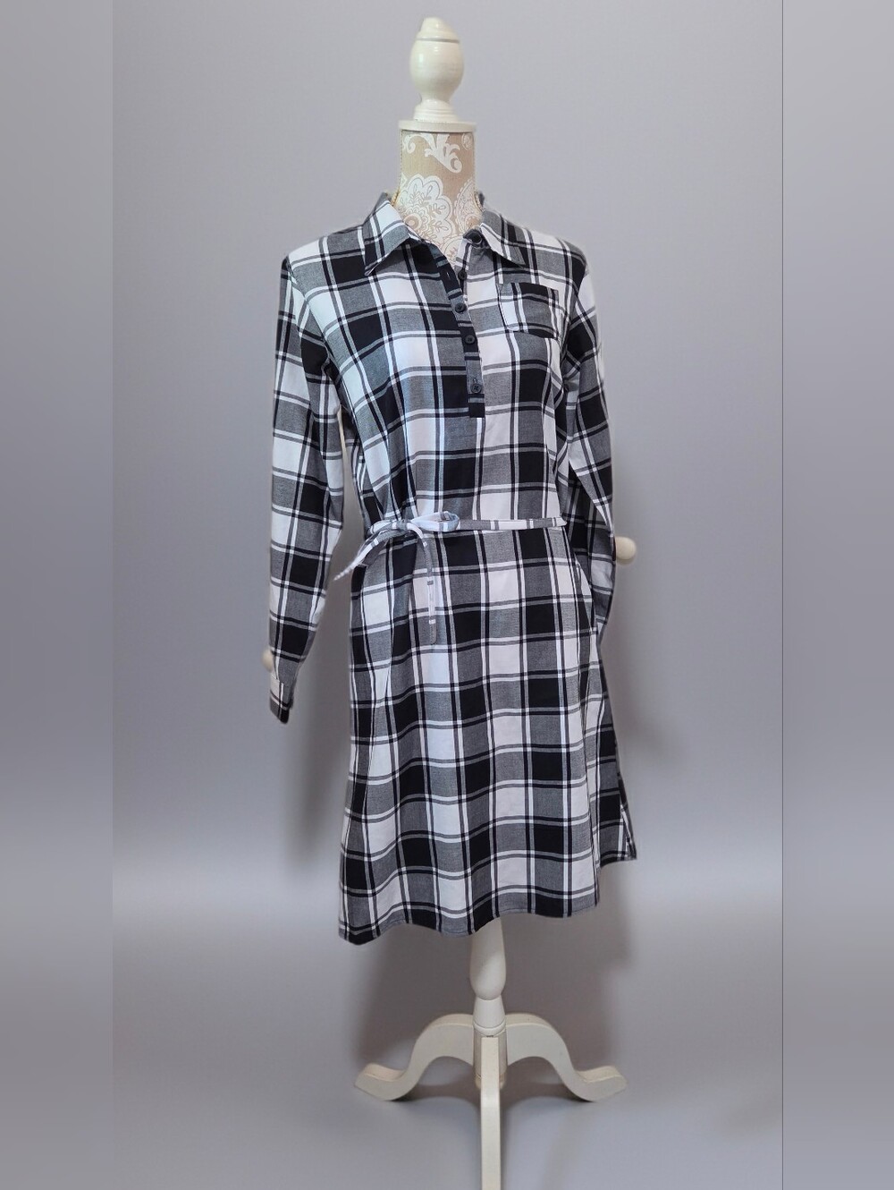 The Children's Place Women's Matching Family Buffalo Plaid Shirt Dress M